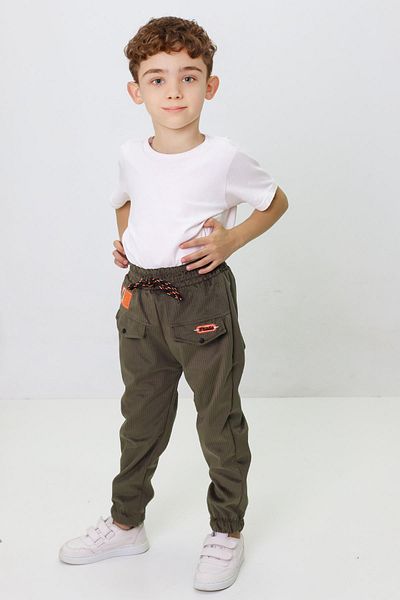 CANBİX Boy's Caped Embroidered Velvet Trousers