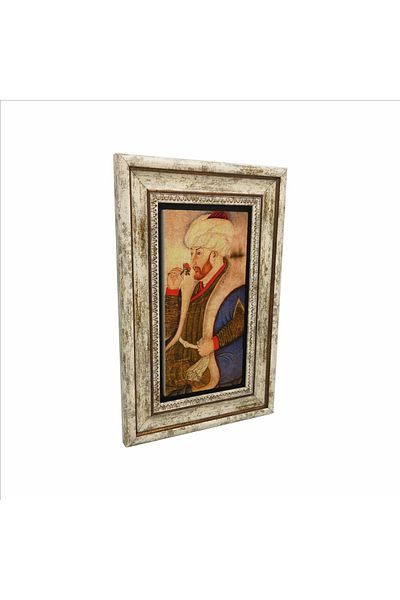Sadrazam Fatih Sultan Mehmet Printed Natural Stone Painting 20X30 Drt-21