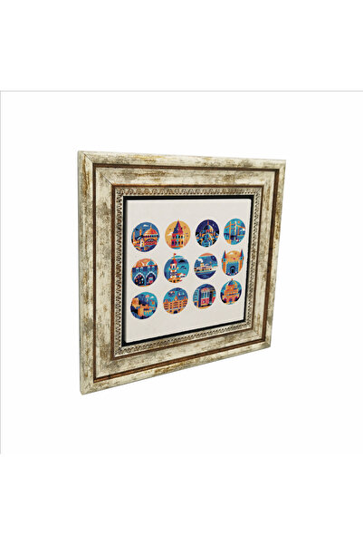 Sadrazam Tablou cu piatră naturală imprimată Istanbul 25x25 Krt-55