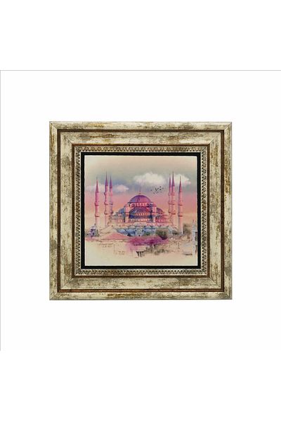 Sadrazam Masa din piatra naturala imprimata Moscheea Sultanahmet 25x25 Krt-12