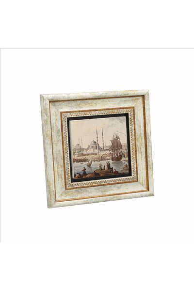 Sadrazam Eminönü New Moschee Imprimat Piatră Naturală Tablo 20x20 Krt-40