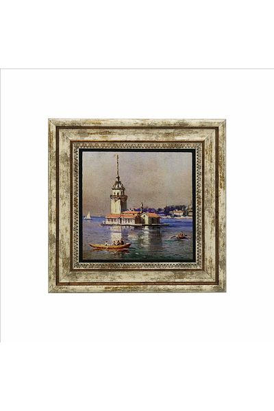 Sadrazam Pictură cu piatră naturală imprimată Turnul Fecioarei 25x25 Krt-17