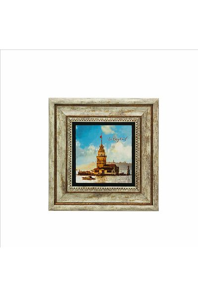 Sadrazam Maiden's Tower Printed Natural Stone Painting 20X20 Krt-18