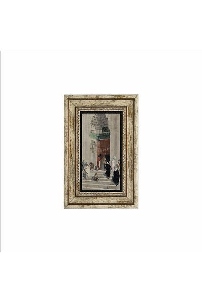 Sadrazam Osman Hamdi Bey Green Mosque Front Printed Natural Stone Painting 20X30 Drt-42