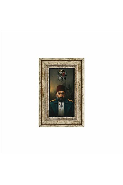 Sadrazam Pictură cu piatră naturală imprimată Sultan Abdulhamid 20x30 Drt-23