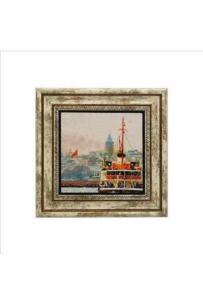 Sadrazam Pictură cu piatră naturală imprimată cu aburi Istanbul 25x25 Krt-33