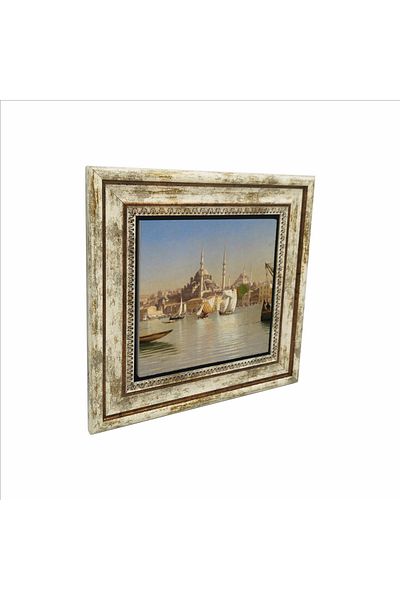 Sadrazam Eminönü New Moschee Imprimat Piatră Naturală Tablo 25x25 Krt-43
