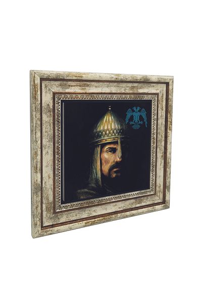 Sadrazam Sultan Alparslan Pictură cu piatră naturală imprimată 25x25 Krt-149