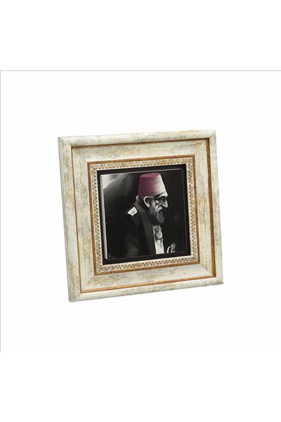 Sadrazam 2. Pictură cu piatră naturală imprimată Abdulhamid 20x20 Krt-97