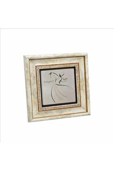Sadrazam Whirling Dervish Printed Natural Stone Painting 20X20 Krt-73