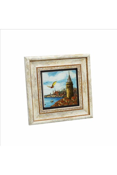Sadrazam Pictură cu piatră naturală imprimată turn 20x20 Krt-25