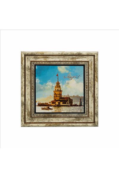 Sadrazam Pictură cu piatră naturală imprimată Turnul Fecioarei 25x25 Krt-18