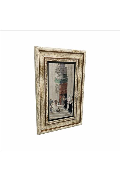 Sadrazam Osman Hamdi Bey Green Mosque Front Printed Natural Stone Painting 20X30 Drt-42