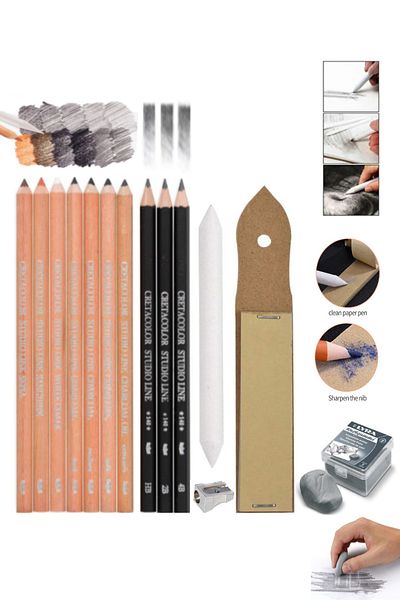 GLANCE Lyra Robinson Graduated Pencil Set 25X35 Duralite Desktop Drawing Easel Set
