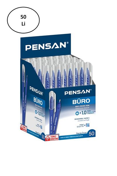 Pensan Blue Ballpoint Pen 2270 - 1 Mm Office Type, Pack of 50