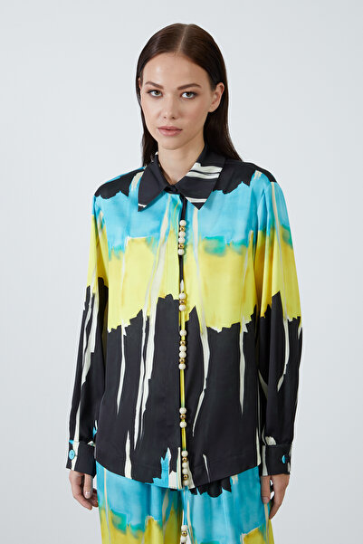 GİZİA Aksesuar Detaylı Çok Renkli Gömlek
