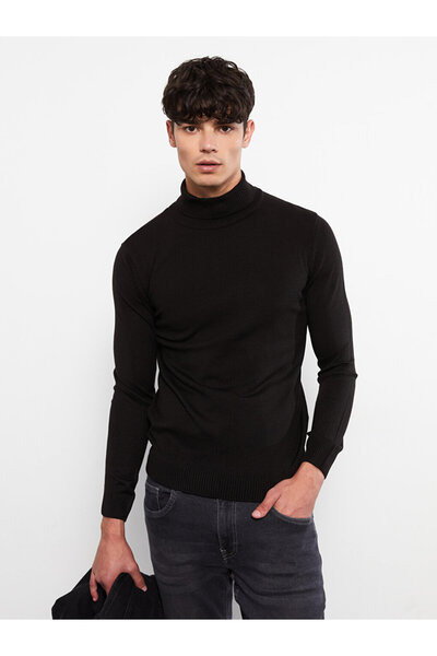 LC Waikiki Men's Knitwear Sweater - Turtleneck, Long Sleeve