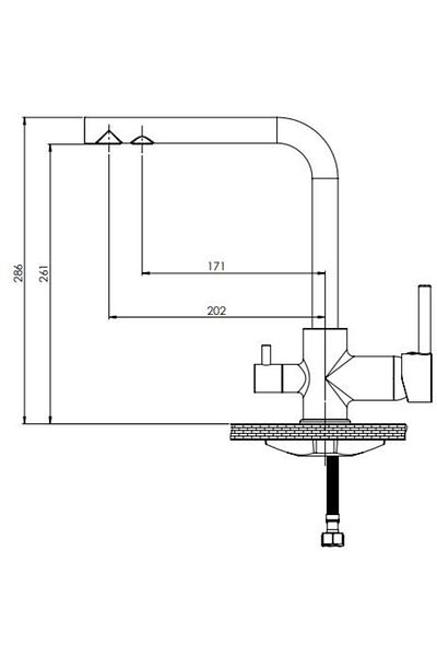 GPD Matte Black Sink Faucet Purification Outlet Luminaire MAR71-S