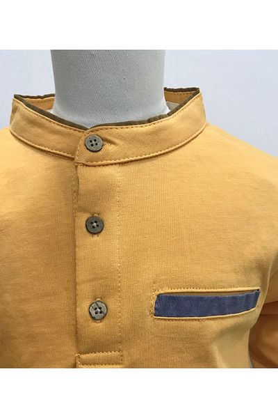 Çikoby Boy's Button T-Shirt with Button Front