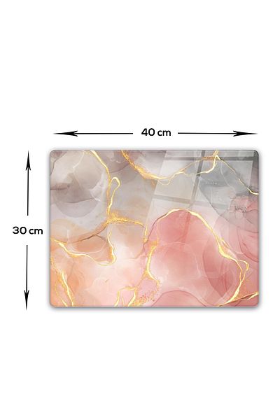 Decorita Glass Cutting Board - Glass Cutting Board |   Romantic Marble |   30cm X 40cm