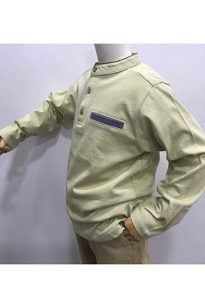 Çikoby Boy's Button T-Shirt with Button Front