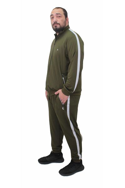 MocGrande Men's Plus Size Tracksuit Suit MG TK715 KHAKI