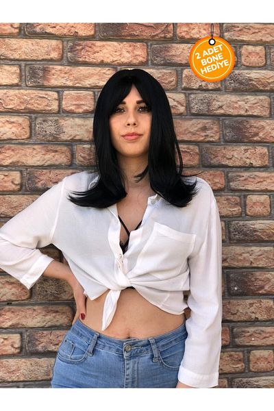 Kef Black Riveted Shoulder Wig