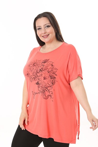 xlargebutik Large Size Flexible Pomegranate Flower Patterned Buluz