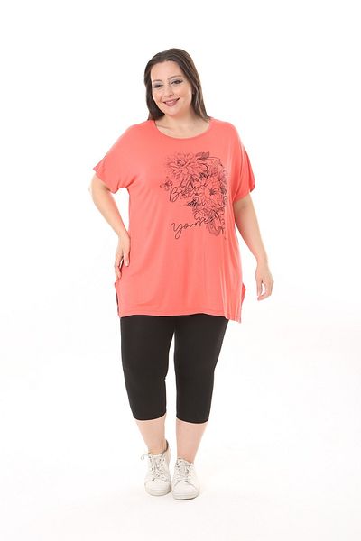 xlargebutik Large Size Flexible Pomegranate Flower Patterned Buluz