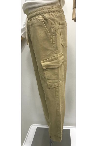 Çikoby Boy's Elastic Waisted Camel Jeans