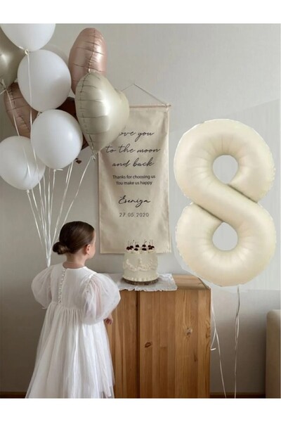 Genel Markalar Yaş Folyolu Krem Karamel Folyo Balon Seti