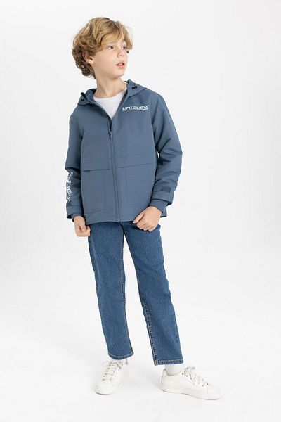 DeFacto Boy's Windproof Hooded Raincoat B1834A824SP