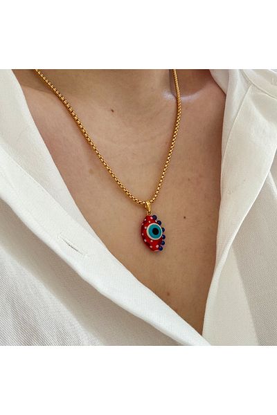 CHARMLUCKY Murano eye evil eye necklace