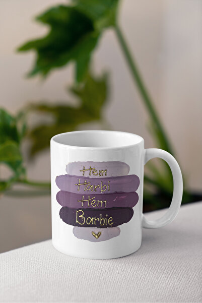 EsGift Hem Harbi Hem Barbie Baskılı Kupa Bardak