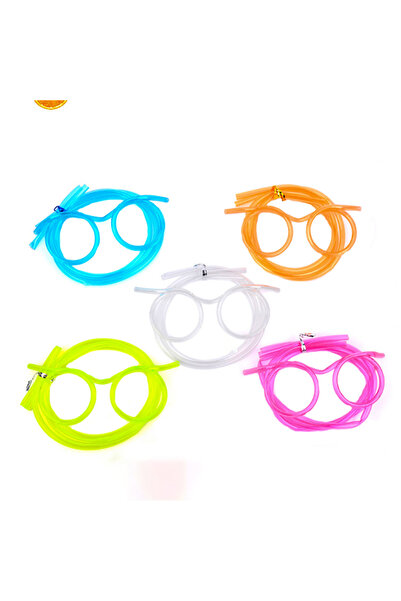 Woody Sofia Pipetli Parti Gözlüğü - Çocuk ve Yetişkin Bıyıklı Pipet Gözlük