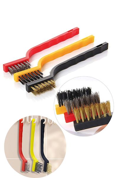 Hayal Sepeti 3-Pack Nylon Wire Brush - for Stove, Bathroom, Faucet and Shower Cabin Sink Oven Cleaning