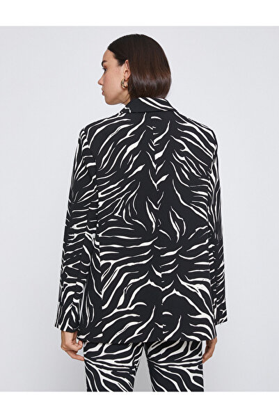 Koton Bunda Blazer se vzorem Zebra
