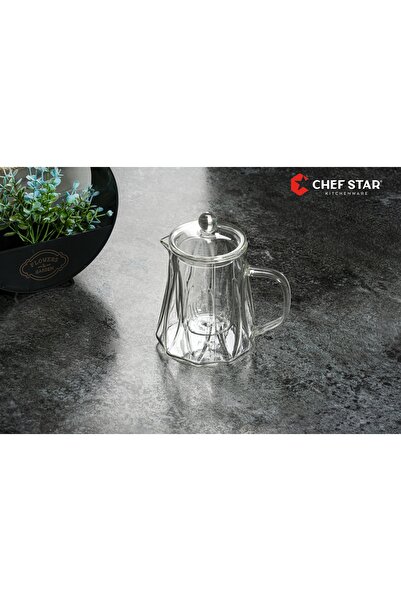 Chefstar إبريق شاي زجاجي من البورسليكات