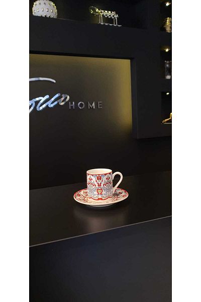 GÖNÜL PORCELAIN 6-PIECE COFFEE SET