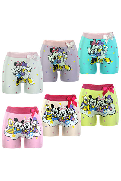 MODERN ASIR mini Kız Çocuk Boxer Iç Giyim Pamuklu Esnek Likralı Baskılı 6'lı ...
