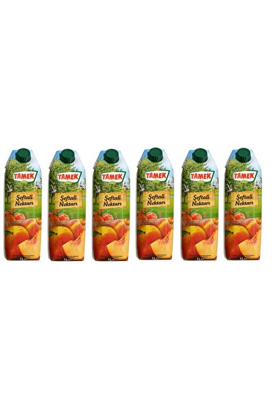 TAMEK Şeftali Nektarı 1 Lt X 6 Adet