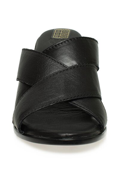 Mammamia D24Yt-2365Z Heeled Black Women's Slippers