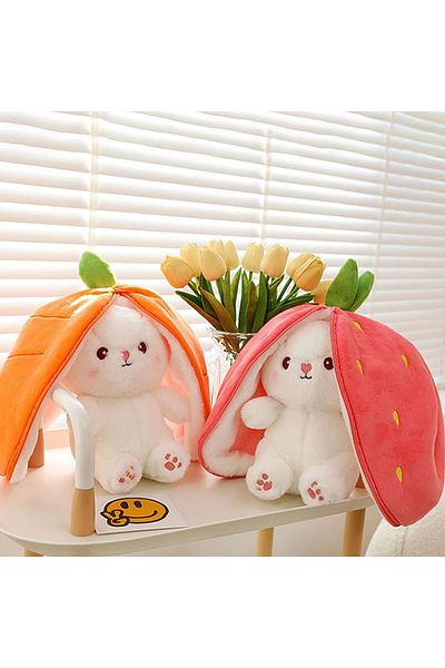 CHANCE GİFT Surprise Carrot Plush Rabbit 50 Cm Toy Gift Hidden Rabbit for Lover Child