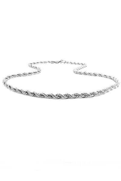 Solfera Auger Rope Weave 4.5 mm Thickness Stainless Steel Men's Chain Necklace Q0838