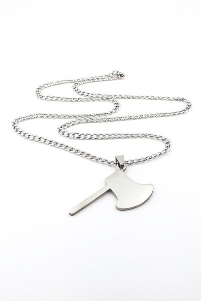 Solfera Axe Warrior 316L Stainless Steel Men's Necklace Q0810