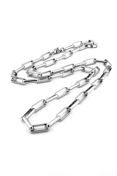 Solfera Geometric Quadrilateral 5 mm Thickness Stainless Steel Men's Chain Necklace Q0840