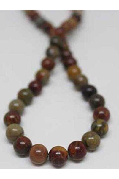 Yasamtohumu Quarter Array (are 9 cm lungime!) Jasper Stone Quarter Dizi 8mm (...