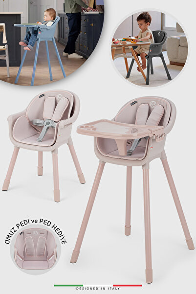 Elele Misto 4in1 Bebek Mama Sandalyesi ve Mama Oturağı İç Pedli Pudra