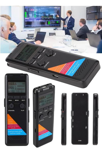 teknotrust Ders Mini Dijital Kaydedici Hoparlör Usb Şarj Edilebilir Hd Ses Kaydedici Destek Tf Kart Ses Mp3