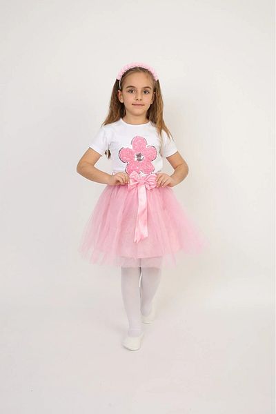 NOBLE STORE Set de fuste tricou pentru fete 23 aprilie 29 octombrie ținută de spectacol NBL24